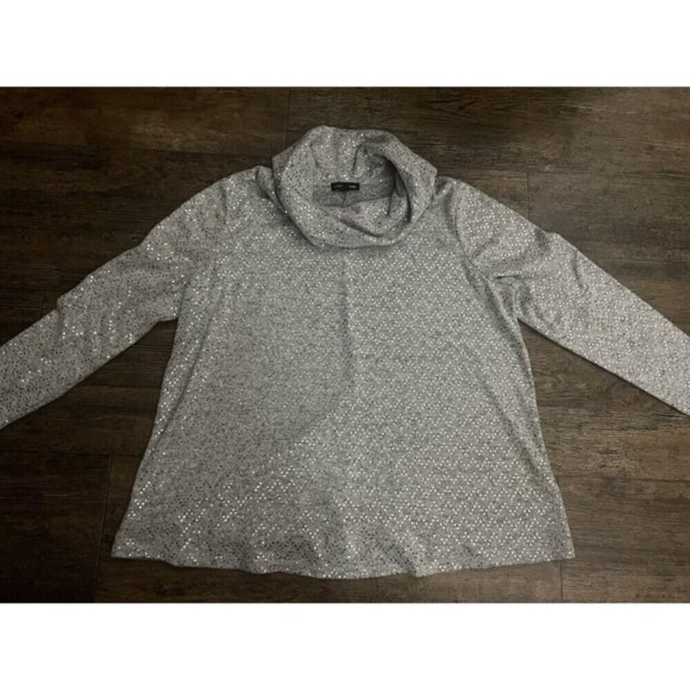 Lane Bryant Women Cowl Neck Pullover Sweater Top Size 14/16 Gray